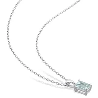 Julianna B Sterling Silver Aquamarine Pendant