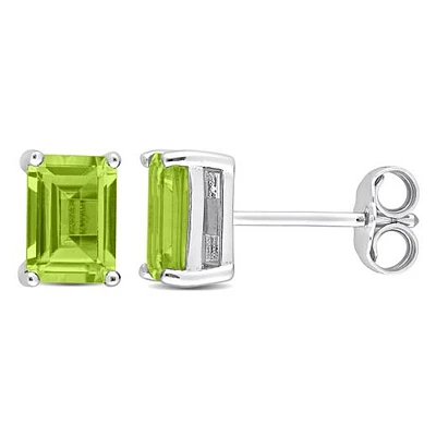 Julianna B Sterling Silver Peridot Stud Earrings