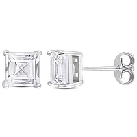 Julianna B Sterling Silver White Topaz Stud Earrings