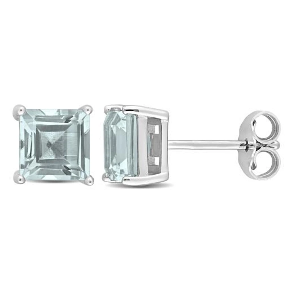 Julianna B Sterling Silver Sky Blue Topaz Stud Earrings