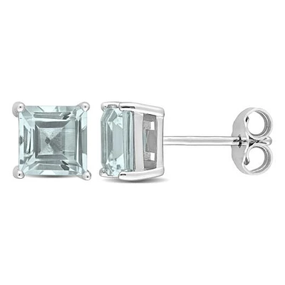 Julianna B Sterling Silver Sky Blue Topaz Stud Earrings