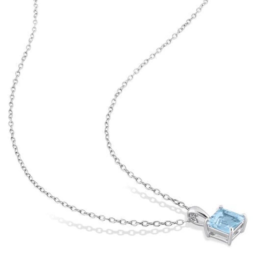 Julianna B Sterling Silver Sky Blue Topaz Pendant