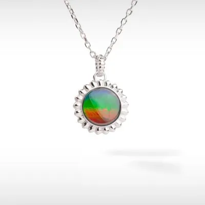 Korite Solstice Sterling Silver Ammolite Pendant