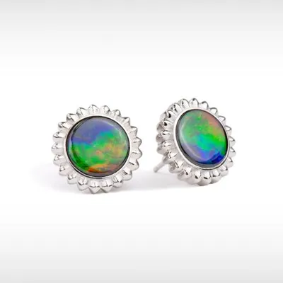 Korite Solstice Sterling Silver Ammolite Earrings