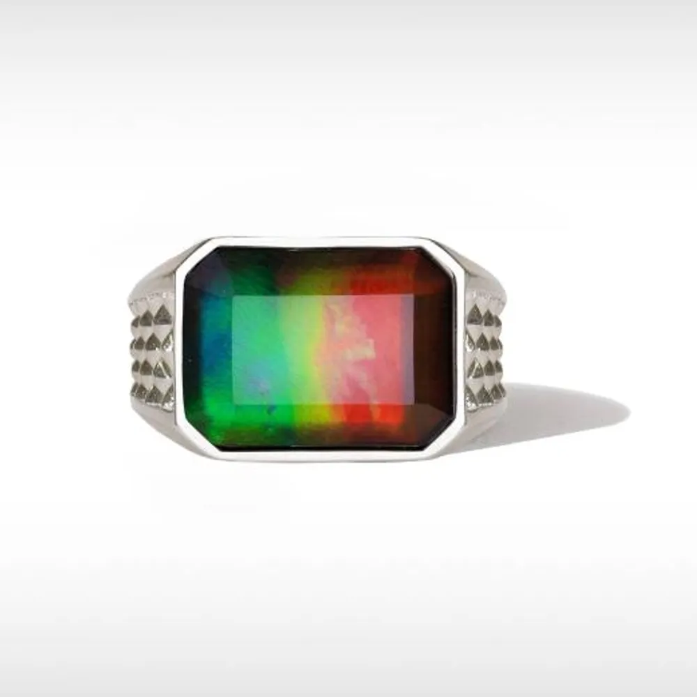 Korite Lunar Sterling Silver Ammolite Ring