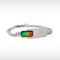 Korite Lunar 8" Sterling Silver Ammolite Bracelet