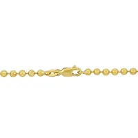 Julianna B 10K Yellow Gold 9" 3MM Diamond Cut Ball Link Anklet