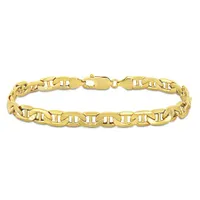 Julianna B 10K Yellow Gold 9" 7MM Mariner Link Bracelet