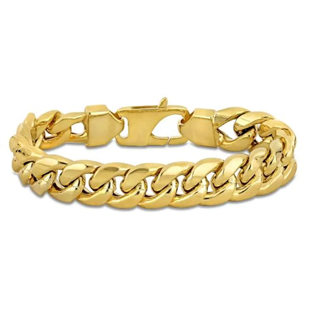 Julianna B 10K Yellow Gold 9" 15.3mm Miami Cuban Link Bracelet