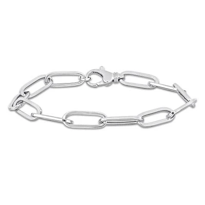 Julianna B 14K White Gold 7" Oval Link Bracelet