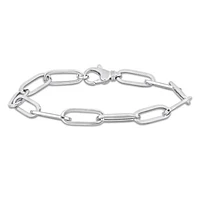 Julianna B 14K White Gold 7" Oval Link Bracelet