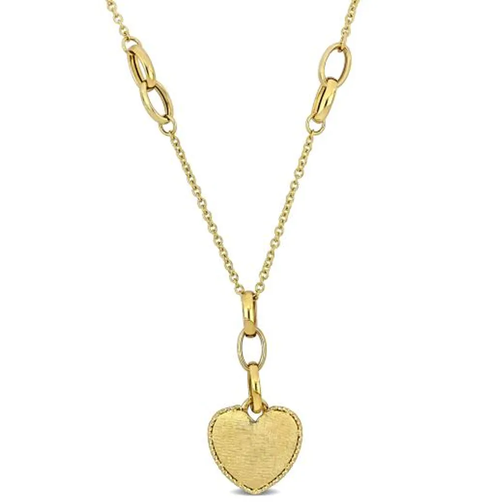 Julianna B 14K Yellow Gold 18" Heart Drop Necklace