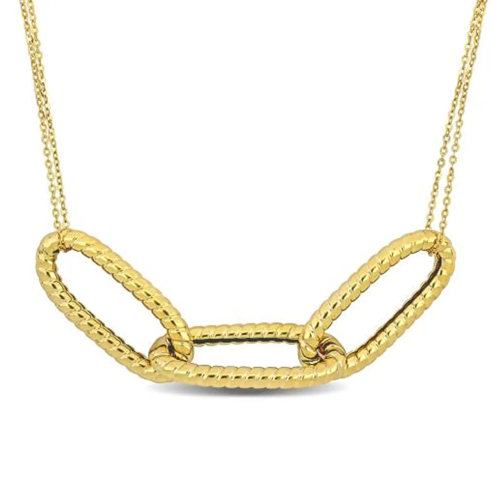 Julianna B 14K Yellow Gold 16" Paperclip Link Necklace