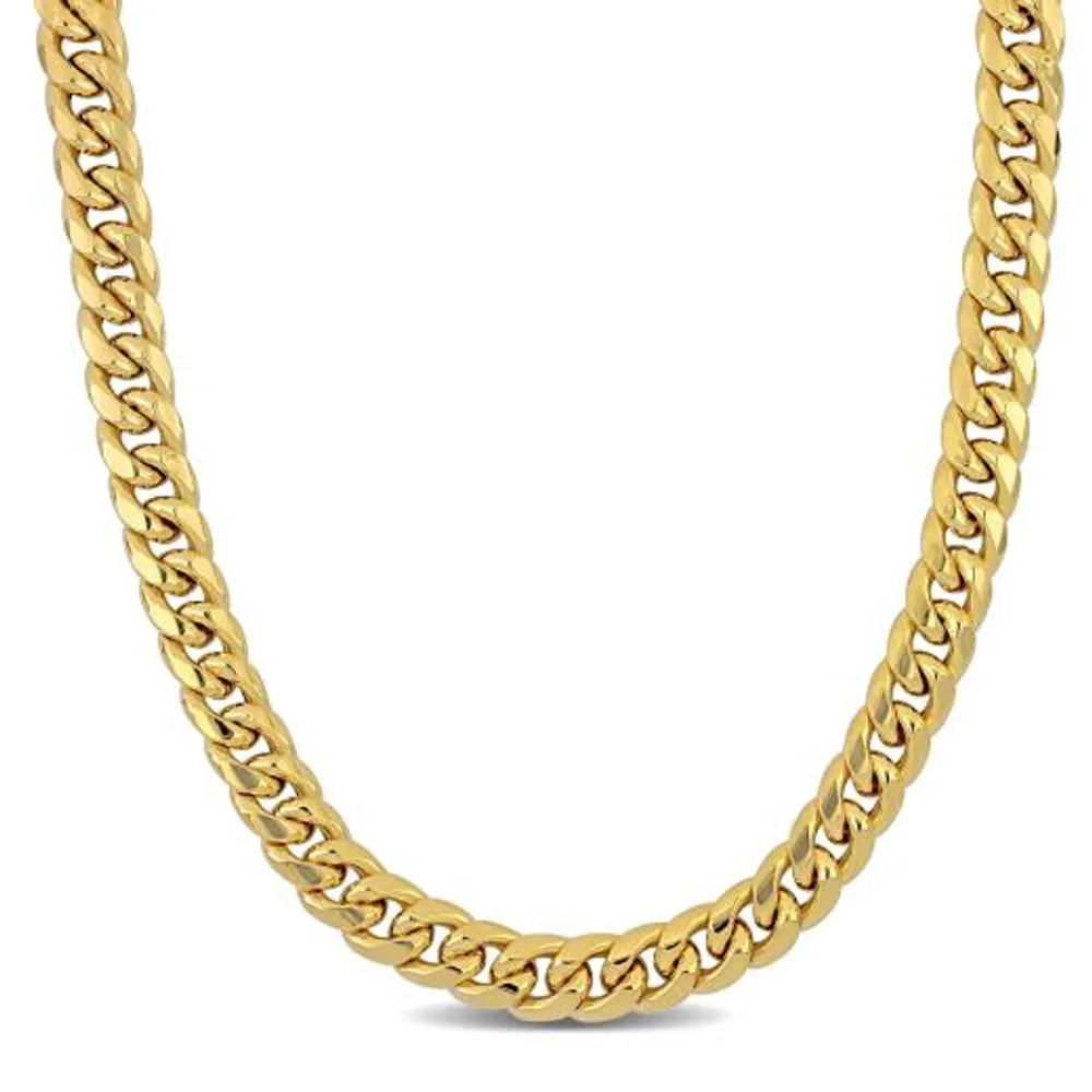 Julianna B 10K Yellow Gold 16" 9.25mm Miami Cuban Link Chain