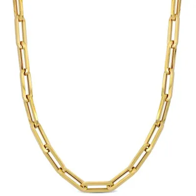 Julianna B 10K Yellow Gold 40" 6.5mm Oval Paperclip Link Chain