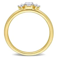 Julianna B 14K Yellow Gold 0.25CTW Diamond Three-Stone Ring