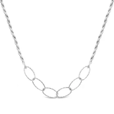 Sterling Silver 18" + 2" Extender Open Link Chain
