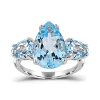 Sterling Silver Sky Blue Topaz Topaz Ring