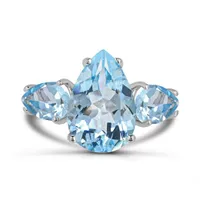 Sterling Silver Sky Blue Topaz Topaz Ring