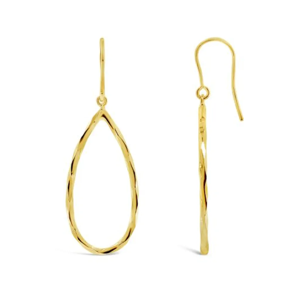 10K Yellow Gold Pear Shape Drop Earring