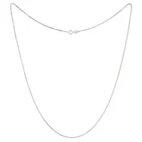 10K White Gold 18" Box Link Chain