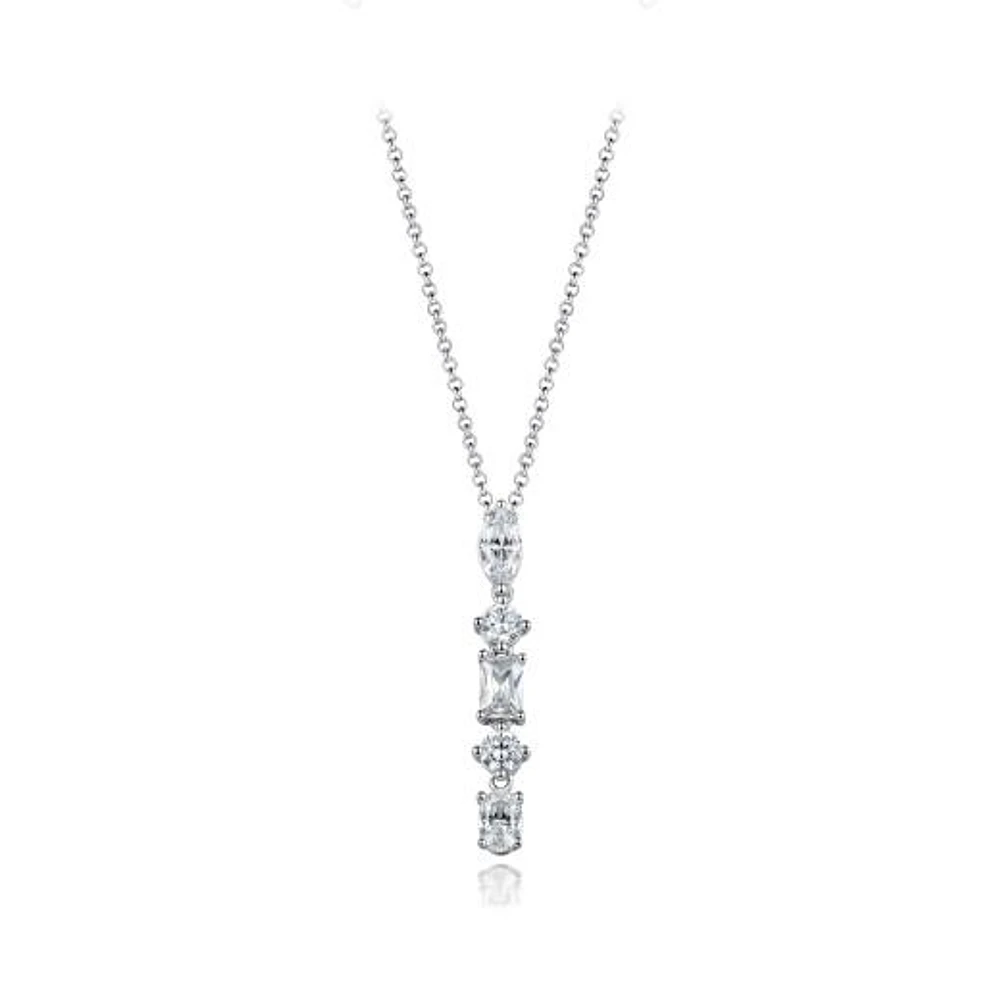 Sterling Silver Cubic Zirconia Pendant and Earring Set
