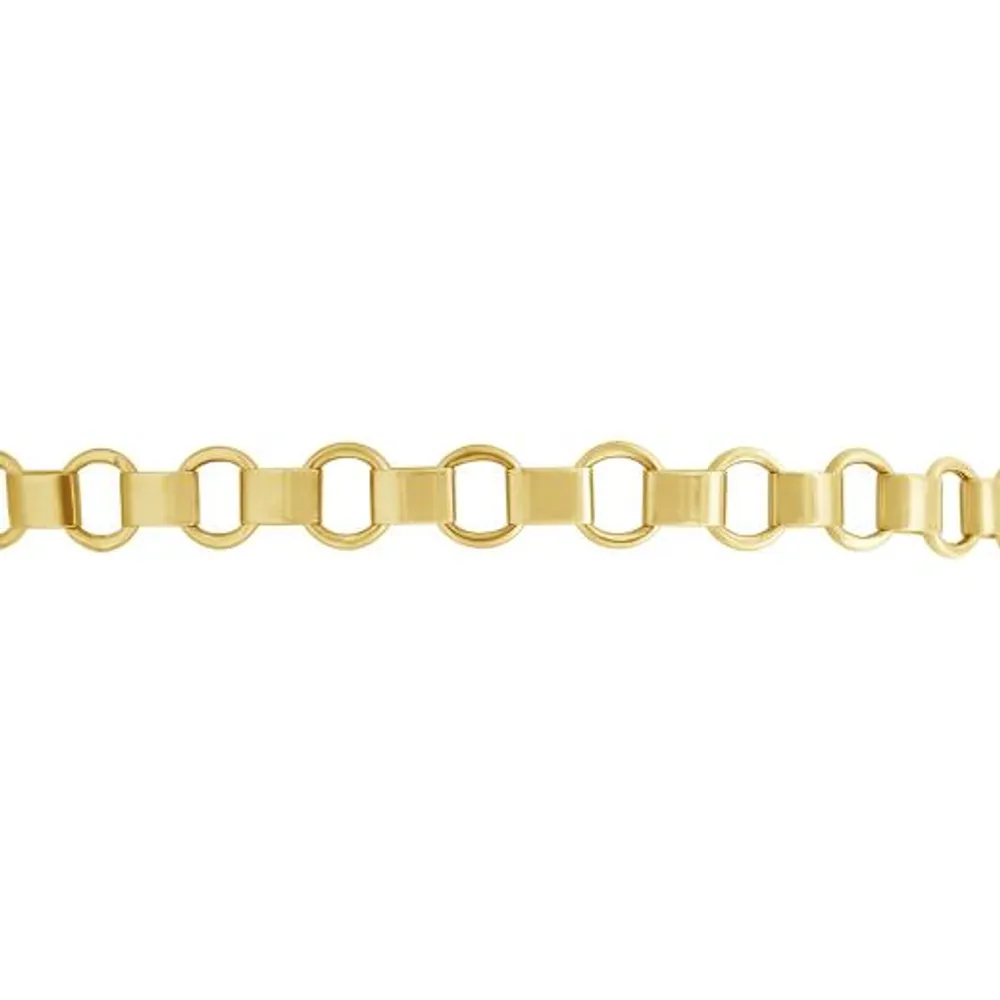 10K Yellow Gold 7.25" Open Rolex Link Bracelet