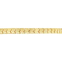 10K Yellow Gold 7.5" 3D Wave Link Bracelet