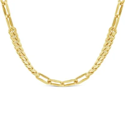 10K Yellow Gold 4.5mm 18" Miami Paperclip Link Chain