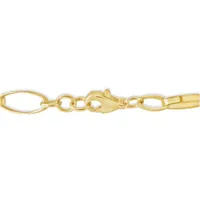 10K Gold 7.5" Oval Paperclip Link Bracelet