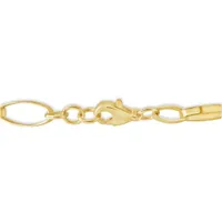 10K Yellow Gold 7.5" Oval Paperclip Link Bracelet