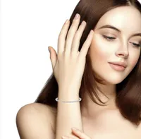 10K White Gold 7.5" Oval Paperclip Link Bracelet