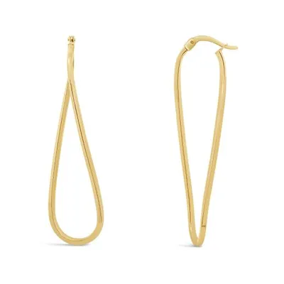10K Yellow Gold Twisted Hoop Earring