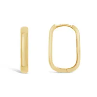 10K Gold Oval Hoop Earring