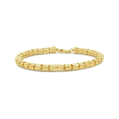 10K Yellow Gold 7.5" Fancy Link Bracelet