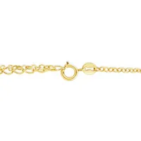 10K Yellow Gold 8.5" Paperclip Link Anklet