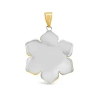 10K Yellow & White Gold Snowflake Pendant (Chain Not Included)