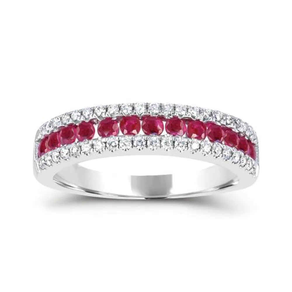 14K Gold Ruby and Diamond Ring