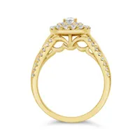 14K Yellow Gold 1.18CTW Pear Shaped Diamond Fashion Ring