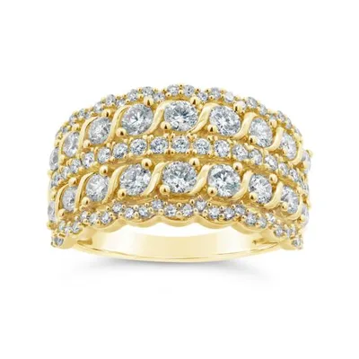 14K Yellow Gold 1.45CTW Diamond Band