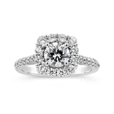 Jenny Packham 18K White Gold Lab Grown 2.00CTW Diamond Bridal Ring