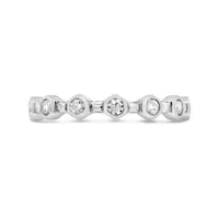 Jenny Packham 18K White Gold Lab Grown 0.40CTW Diamond Honeycomb Band