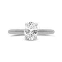 New Brilliance 14K White Gold Lab Grown 1.26CTW Oval Diamond Solitaire Ring