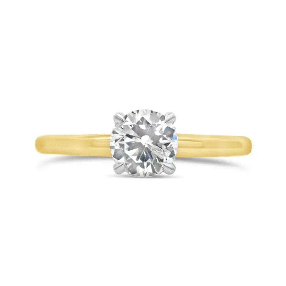 New Brilliance 14K Gold Lab Grown 1.25CTW Diamond Solitaire Ring