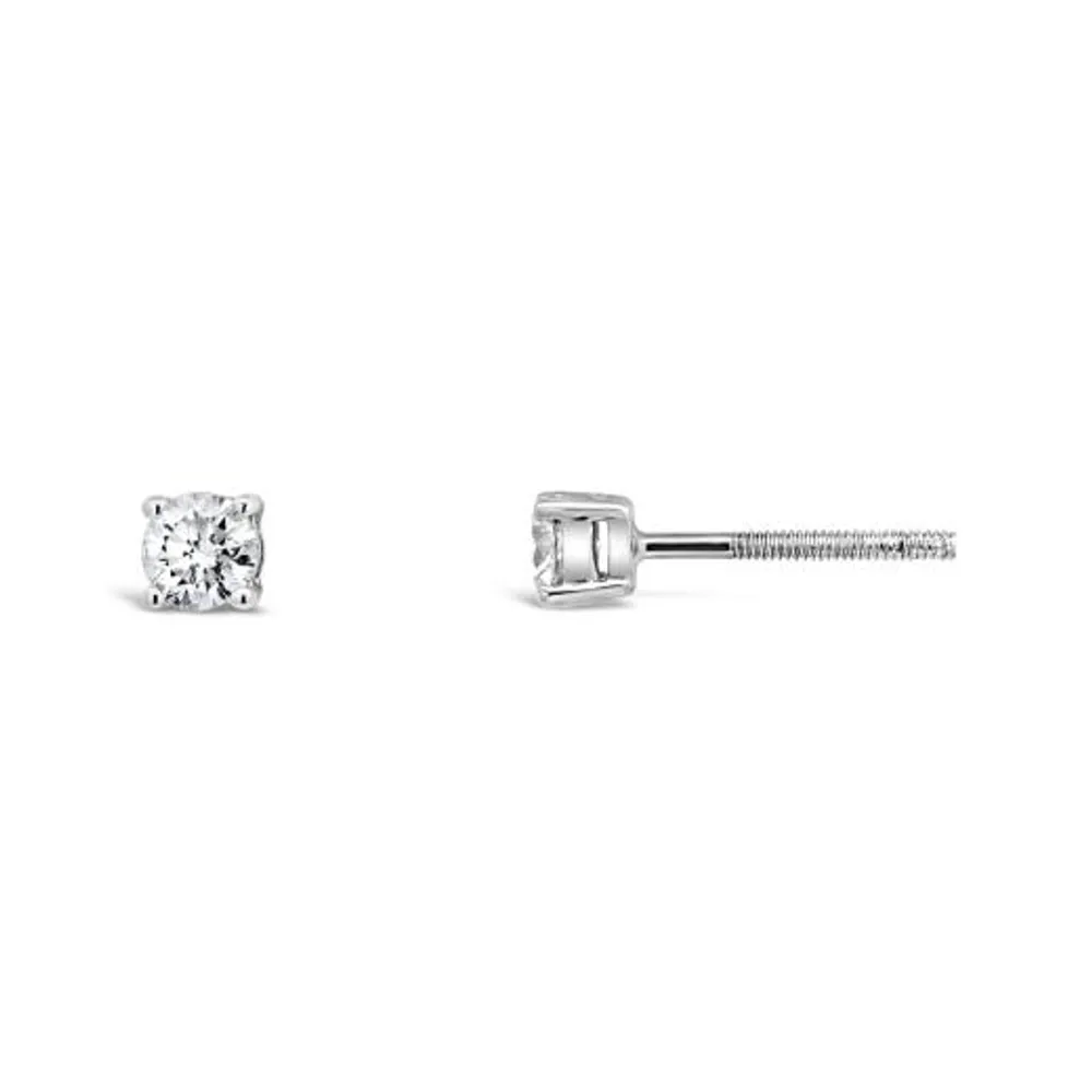 Sterling Silver Lab Grown 0.32CTW Diamond Stud Earrings