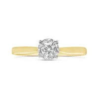 Glacier Fire 10K Yellow Gold Canadian 0.18CT Diamond Solitaire Ring