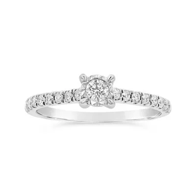 Glacier Fire 10K White Gold Canadian 0.37CTW Diamond Bridal Ring