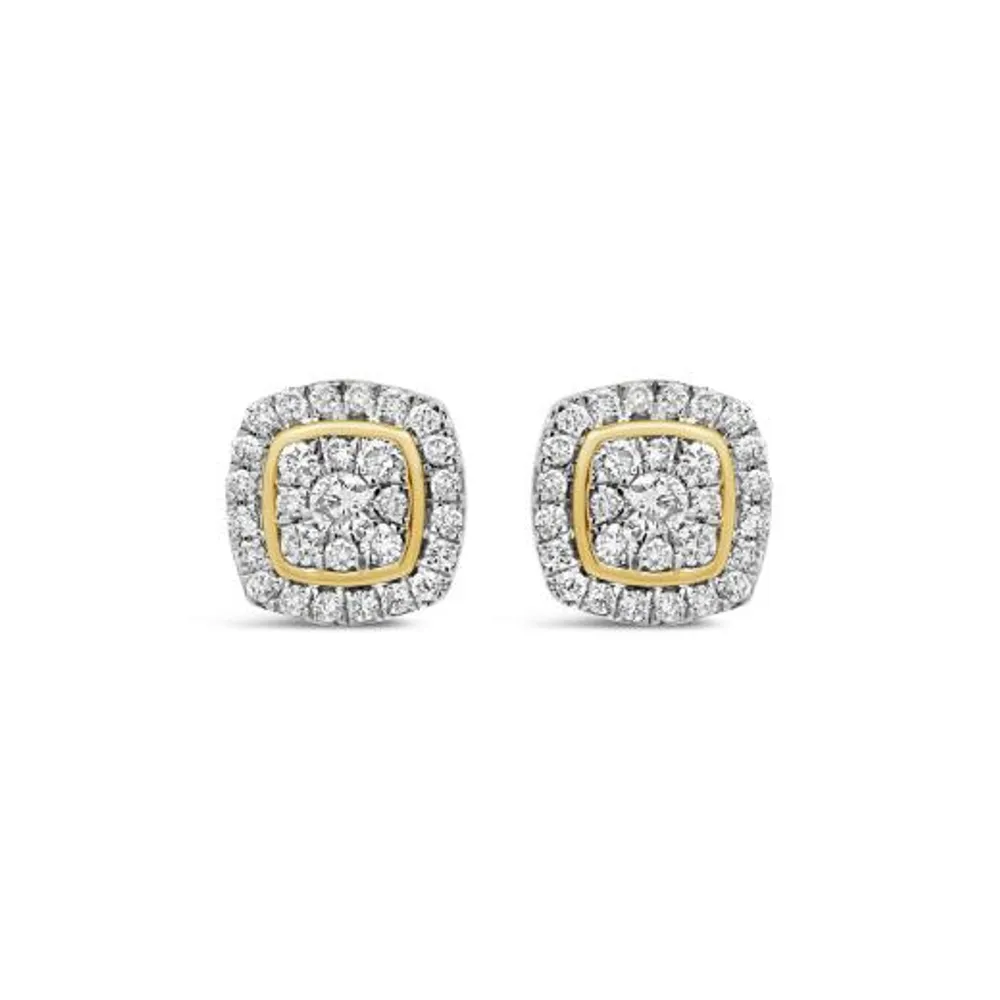 Bouquet 10K Yellow Gold 0.40CTW Diamond Fashion Stud Earrings