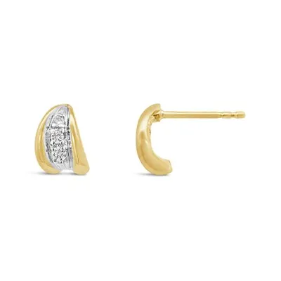 Glacier Fire 10K Yellow Gold Canadian 0.10CTW Diamond Earrings