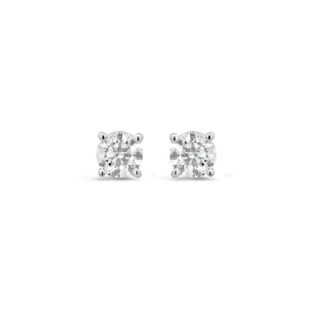 Glacier Fire 14K White Gold Canadian 0.75CTW Diamond Stud Earrings